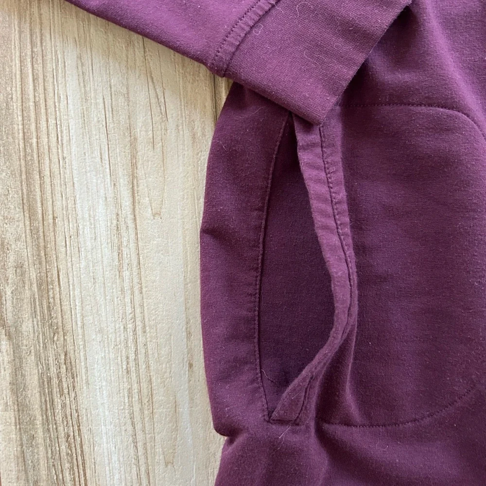 NY&Co maroon hooded sweatshirt dress Size S GUC